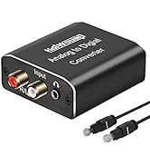 Analog to Digital Audio Converter, Hdiwousp RCA R/L or 3.5mm Jack AUX to Digital Coaxial Toslink ...