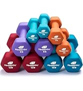 Fitness Alley Neoprene Workout Dumbbells - Non Slip, Anti Roll Exercise &amp; Fitness Dumbbells Combo...
