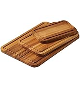 Tramontina FSC Certified Brazilian Tigerwood Cutting and Serving Board Set - 3 Pack (15 x 11-in, ...