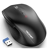 TECKNET Wireless Mouse, 2.4G USB Computer Mouse with 6-Level Adjustable 3200 DPI, 30 Months Batte...
