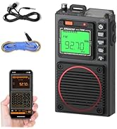 Raddy RF75A APP Control Shortwave Radio, Portable AM/FM/VHF/SW/WB Weather Radio, Pocket Radio Rec...