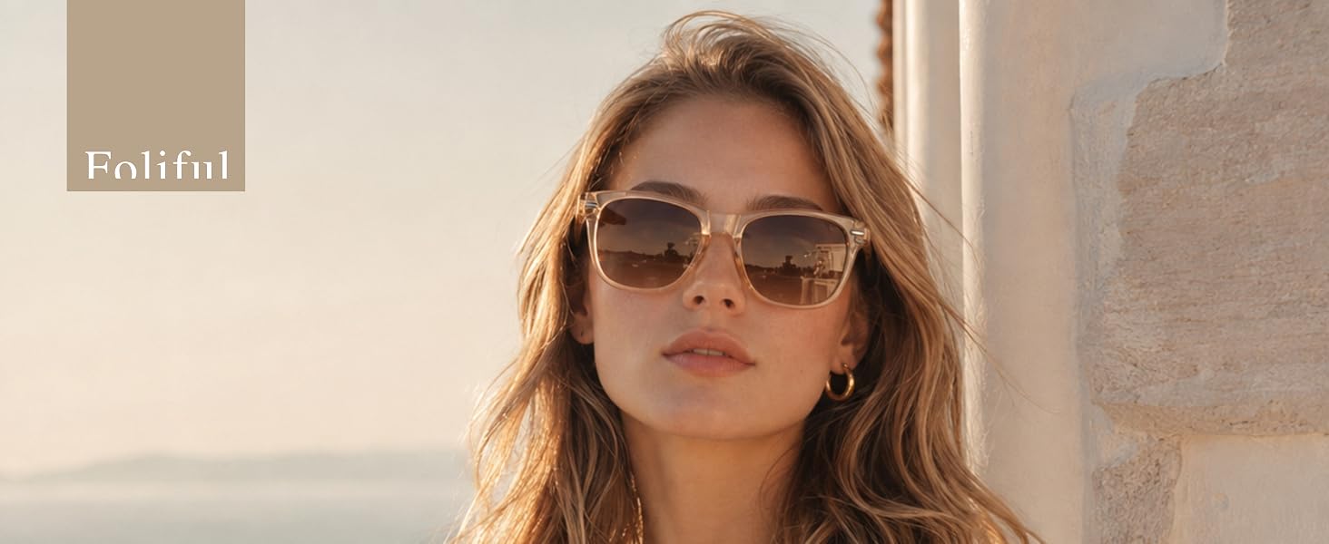 Sunglasses-Womens Polarized Sunglasses for Women-with UV Protection | Trendy Retro Sun Glasses