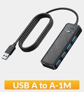 4-Port USB Hub, iDsonix USB 3.0 Hub 5Gbps USB Splitter for Laptop with 3.2ft/1m Long Cable, Multi...