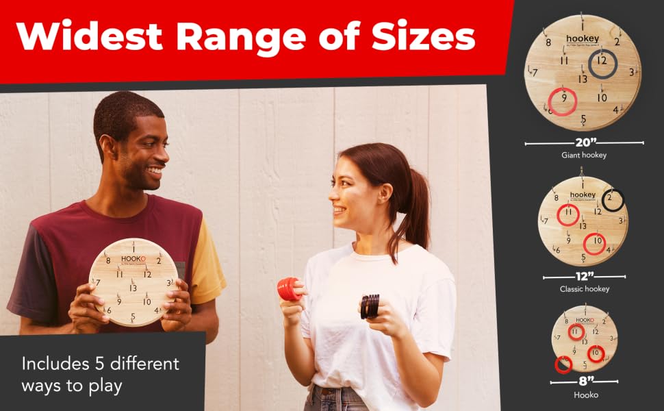 Elite Sportz Hookey has the widest range of sizes including 8 inch, 12 inch and 20 inch boards