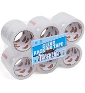 TAPEBEAR Clear Packing Tape 12 Rolls, 1.88" x 55Yards x 2.0mil Thick, Acrylic Adhesive Shipping T...