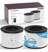 2 Pack MOOKA AP-S0610L Air Purifier Filter, 3-in-1 True HEPA Filter, High-Efficiency Activated Ca...