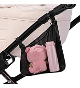 Elfzone Stroller Organizer Bag - 2 Pack Bike/Stroller Organizer, Hook &amp; Loop Easy Attach - Mesh D...