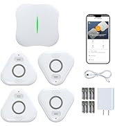 Smart Water Leak Detectors for Home WiFi with App Alerts, Stechro Ajustable 120dB Water Sensor Al...