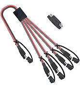 POWISER SAE 1 to 4 Extension Cable Quick Disconnect Connector, 1 SAE Polarity Reverse Adaptors, f...