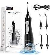 Water Flosser, Mornwell Water Flossers for Teeth - 330ML Tank USB Rechargeable Dental Flosser, IP...