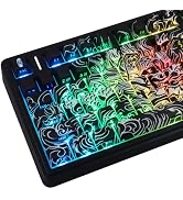 Tsungup Shine Through PBT Keycaps,138 Keys Custom Cool Dragon Pattern Side Printed Keycaps,Cherry...