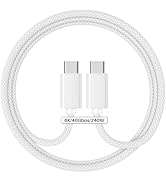 USB 4 Cable [3.3FT White], USB C Monitor Cable for 8K@60Hz/4K@144Hz Display, 40Gbps Data Fast Tra...