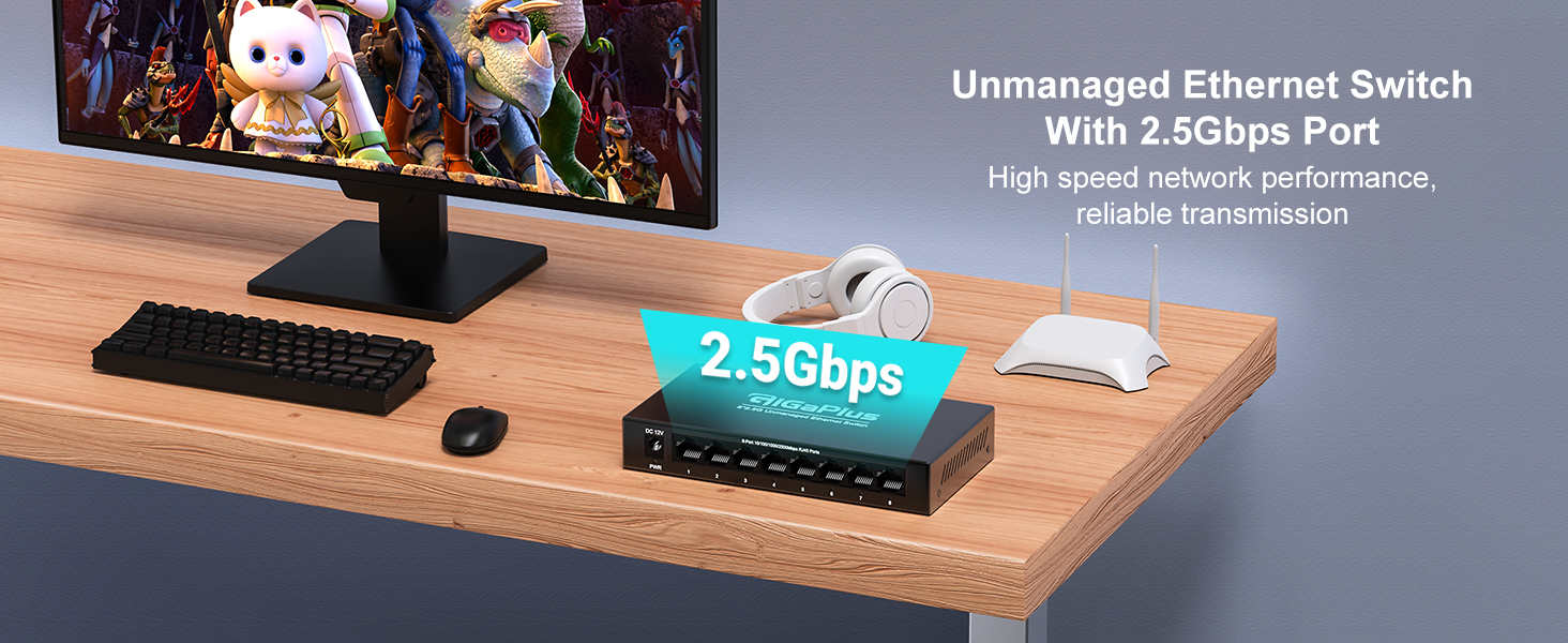 8 Port 2.5G Network Switch