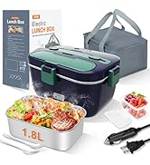 DUPASU Electric Lunch Box, Food Heated 12V 24V 110V Portable Food Warmer Heater for Car/Truck/Hom...