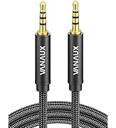VANAUX TRRS 3.5mm Audio Cable Braided 4-Pole [Microphone Compatible ] Male to Male AUX Cord Compa...