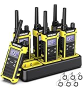 KETELESE T3F Walkie Talkies 6 Pack for Adults, IP67 Waterproof 2 Way Radios Rechargable, with Ear...