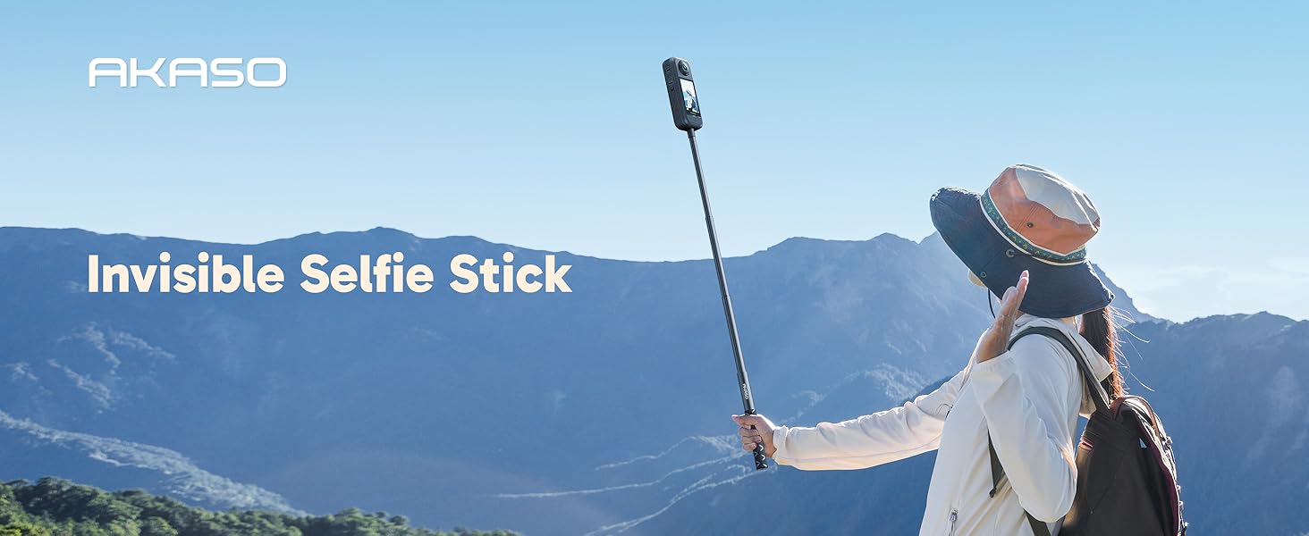 AKASO 120cm Invisible Selfie Stick for 360 Action Camera