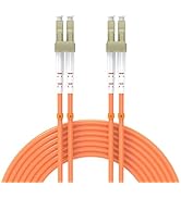 Buacoz 7.5Meters 25ft LC/UPC-LC/UPC Multi-Mode Fiber Optic Cable LC to LC OM1 Jumper Optical Patc...