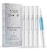 5 x Teeth Whitening Pen Gel (4+1 Desensitizing Gel), No Sensitivity Teeth Whitening Gel Kit, Effe...