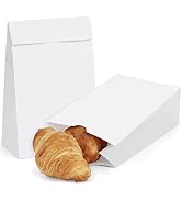Mini Paper Bags 300 PCS, SHOPDAY 2 LB Small White Paper Bags 4.3x2.3x7.875", Recyclable Kraft Bag...