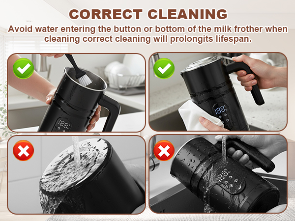 Electric Milk Frother Automatic Hot &amp; Cold Foam Maker