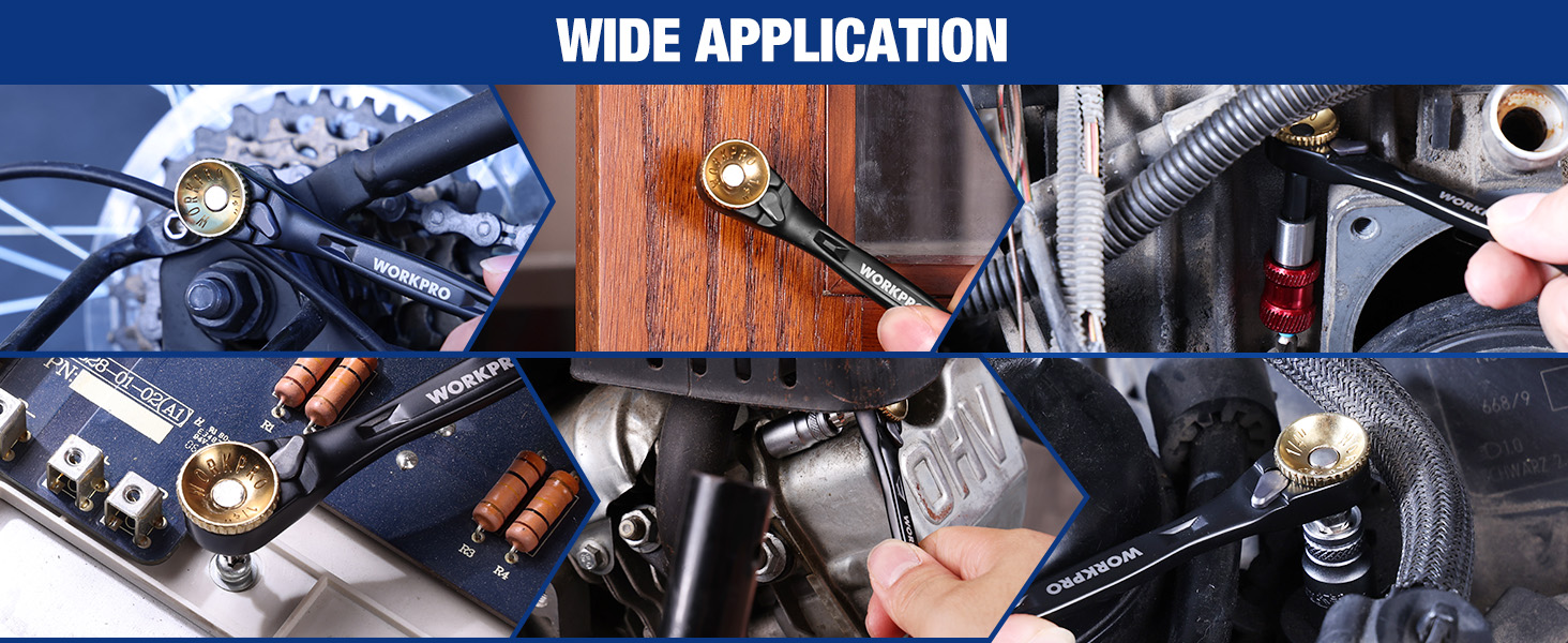 WORKPRO 34-piece 1/4&amp;#34; Mini Ratchet Wrench and Socket Bit Set