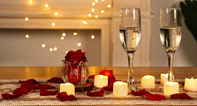 romantic tea lights candles