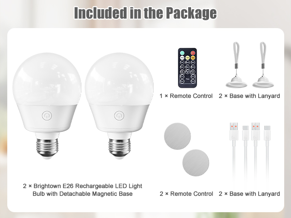Rechargeable Light Bulb with Remote