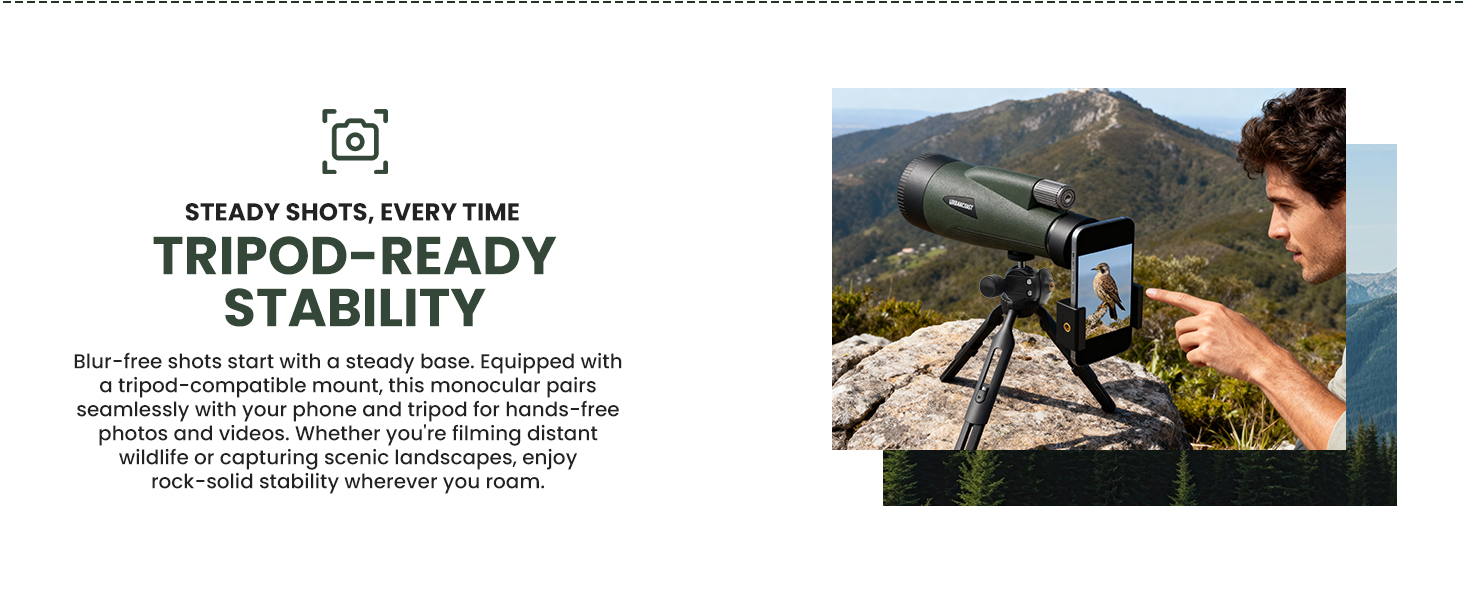 TRIPOD-READY STABILITY