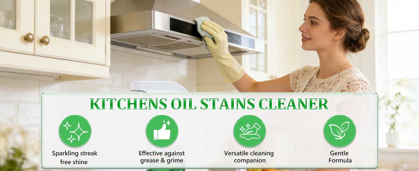 clean up kitchen oil stains