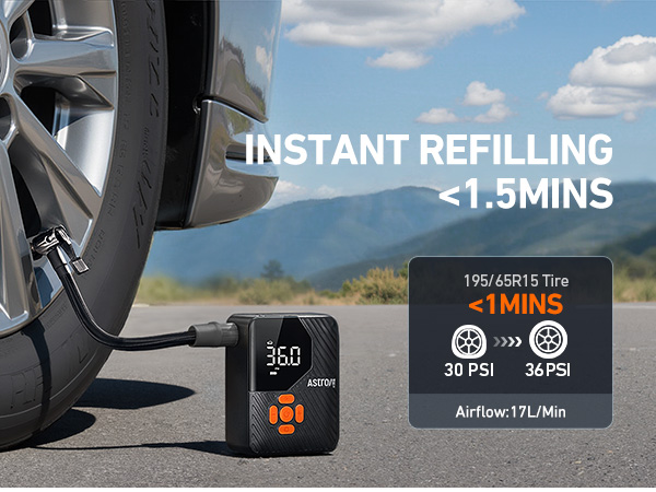 portable tire inflator for car