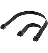 DALQUIS 18AWG PCIE Splitter Cable for C-orsair, ATX 8 Pin Male to Dual PCIe 8 Pin (6+2) Male Powe...
