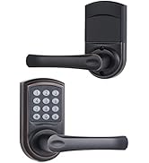 GITRANG Keyless Door Lock Digital Keypad Door Lever Lock, Oil Rubbed Bronze Code Electronic Keypa