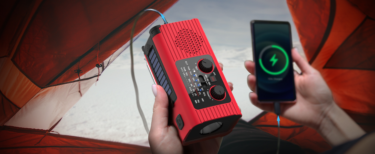 emergency kit weather radio hand crank power bank radios portable am fm