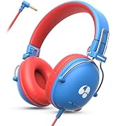 awatrue Kids Headphones for School, 74/85dB Safe Volume Limit, Stereo Sound, Wired On-Ear Headpho...