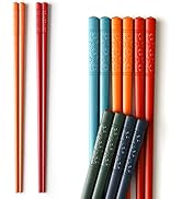 Chopsticks, YFWOOD 5 Pairs Fiberglass Chopsticks - Reusable Multicolor,Dishwasher Safe, Non-Slip,...