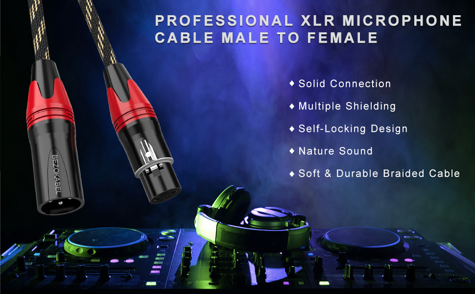 XLR CABLES MALE TO FEMALE