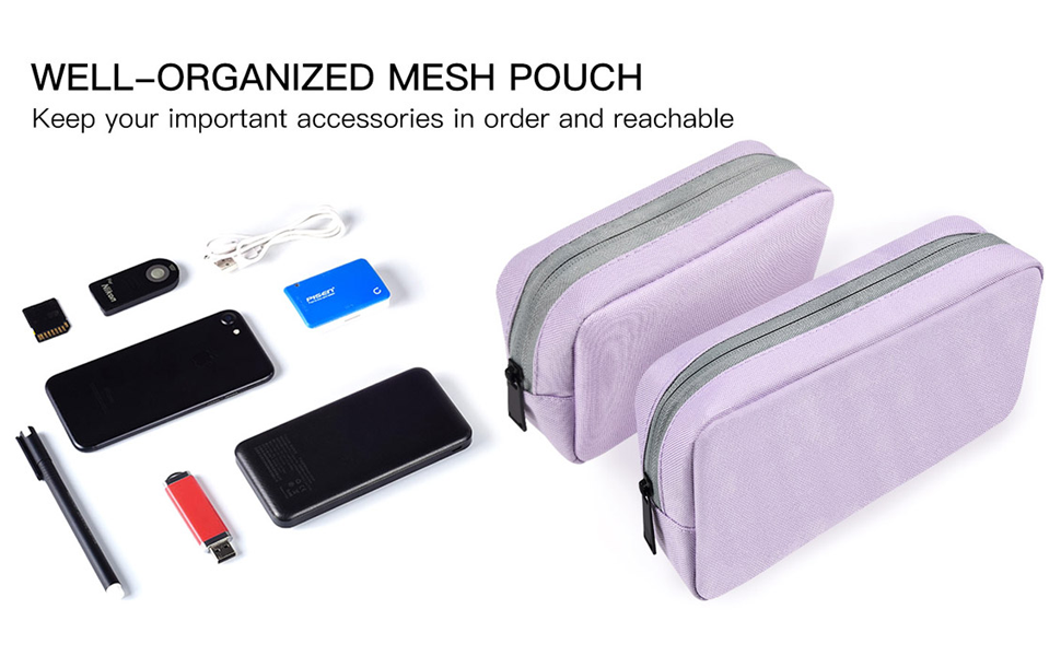2PCS Electronics Accessories Pouch Bag