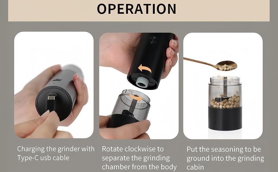 electric salt and pepper grinder set