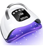 Wisdompark 320W UV LED Nail Lamp, Nail Dryer for Gel Polish with 66Pcs Lamp Beads and Automatic S...