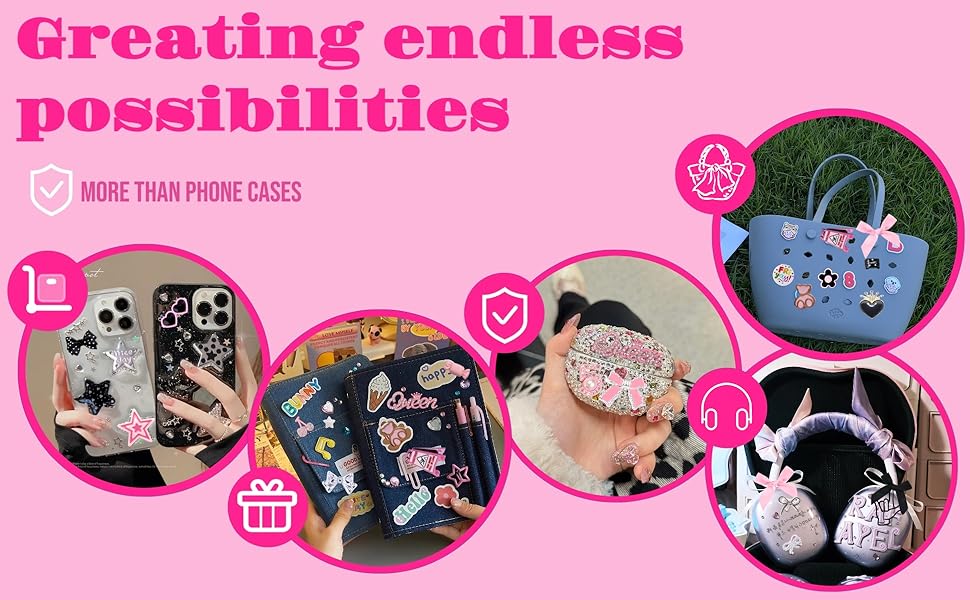 Glitter phone case kit