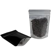 MITOB Resealable Stand Up Bags Clear Black Mylar Bag Zip Closure Heat Seal Pouch Upright Reusable...
