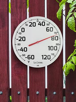 lacrosse, la crosse, thermometer, dial, analog, temperature, 104-1522, 8", 8.5"