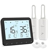 Geevon Digital Refrigerator Thermometer with Alarm, Low Battery Warning Icon, Max/Min Temperature...