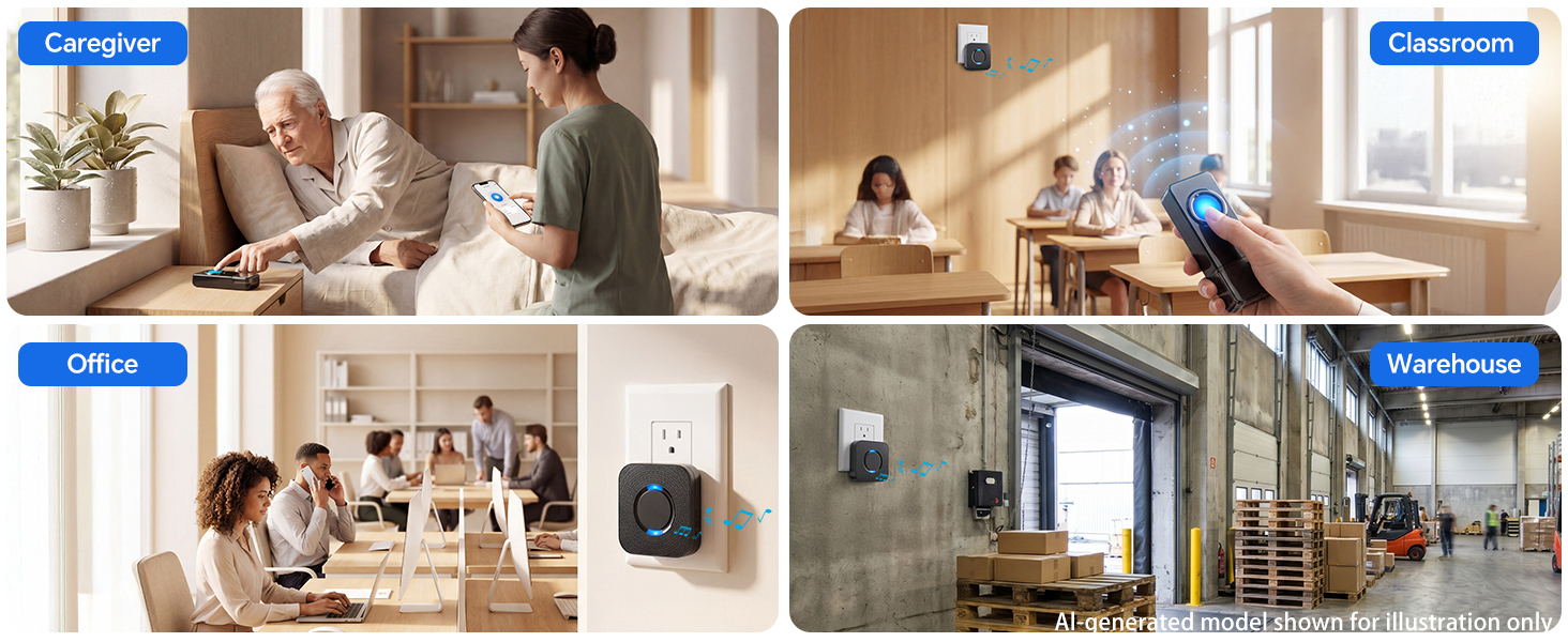 wifi doorbell for home classroom office warehouse