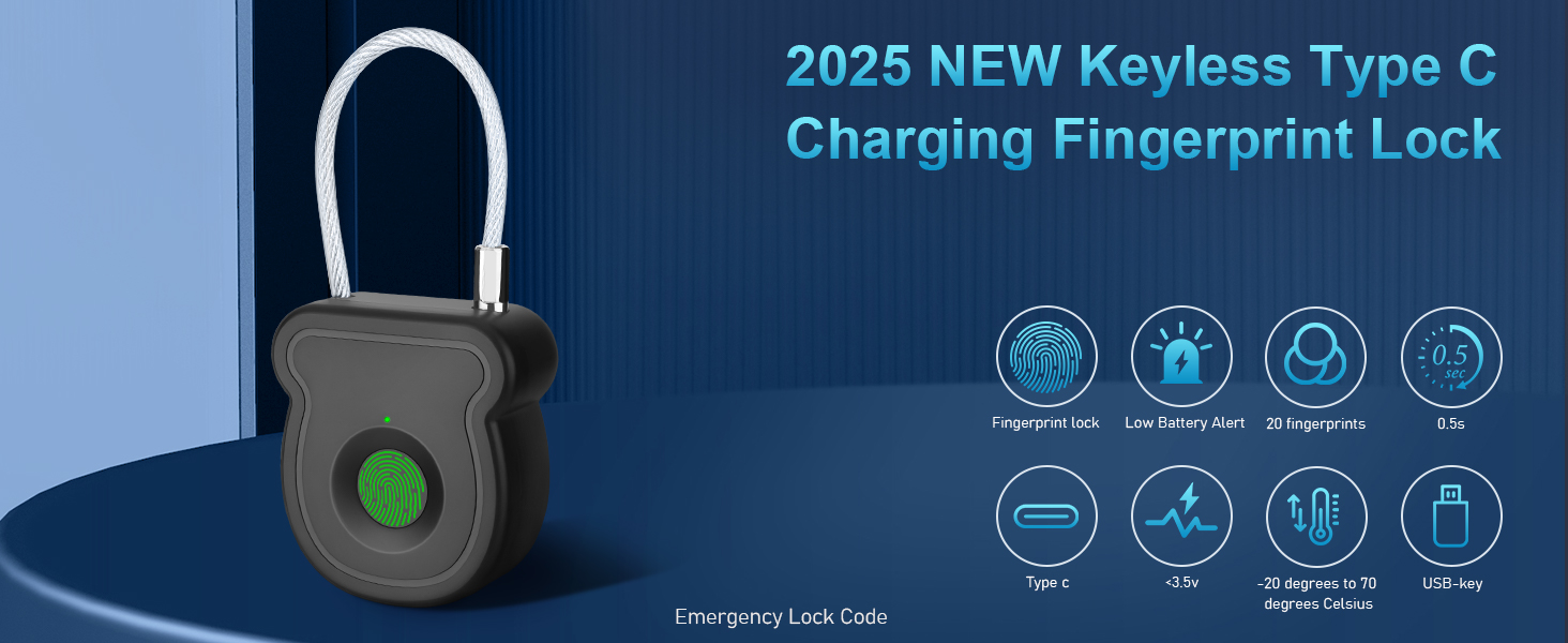 Fingerprint Padlock Lock