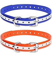 Dog Shock Collar Replacement Strap 2 Pack, Reflective &amp; Waterproof TPU Bark Collar Strap, Compati...