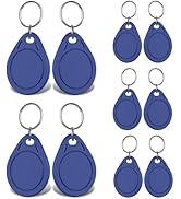 10 Pcs RFID T5577 Writeable RFID Key Fob,125KHz Rewritable Keychains Support EM4100 Protocol for ...
