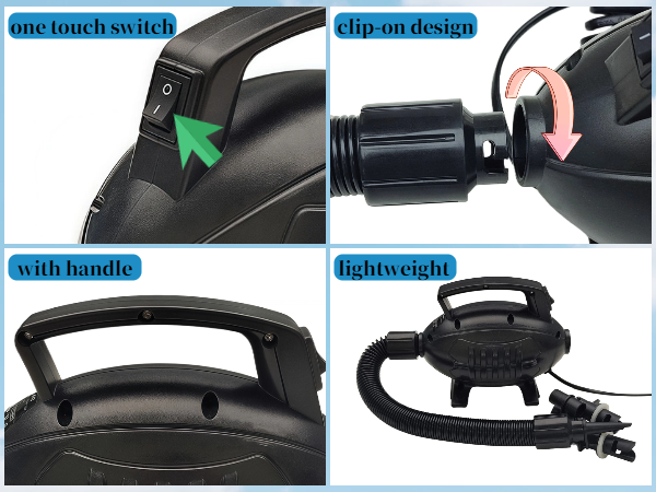 inflatable, just put the inflatable head at the filling hold, then press the switch.