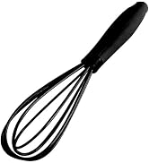 1Pc Black Mini Silicone Whisk, 6.7inch Non-Scratch Non-Stick, Milk &amp; Egg Beater Blender, Hand Egg...